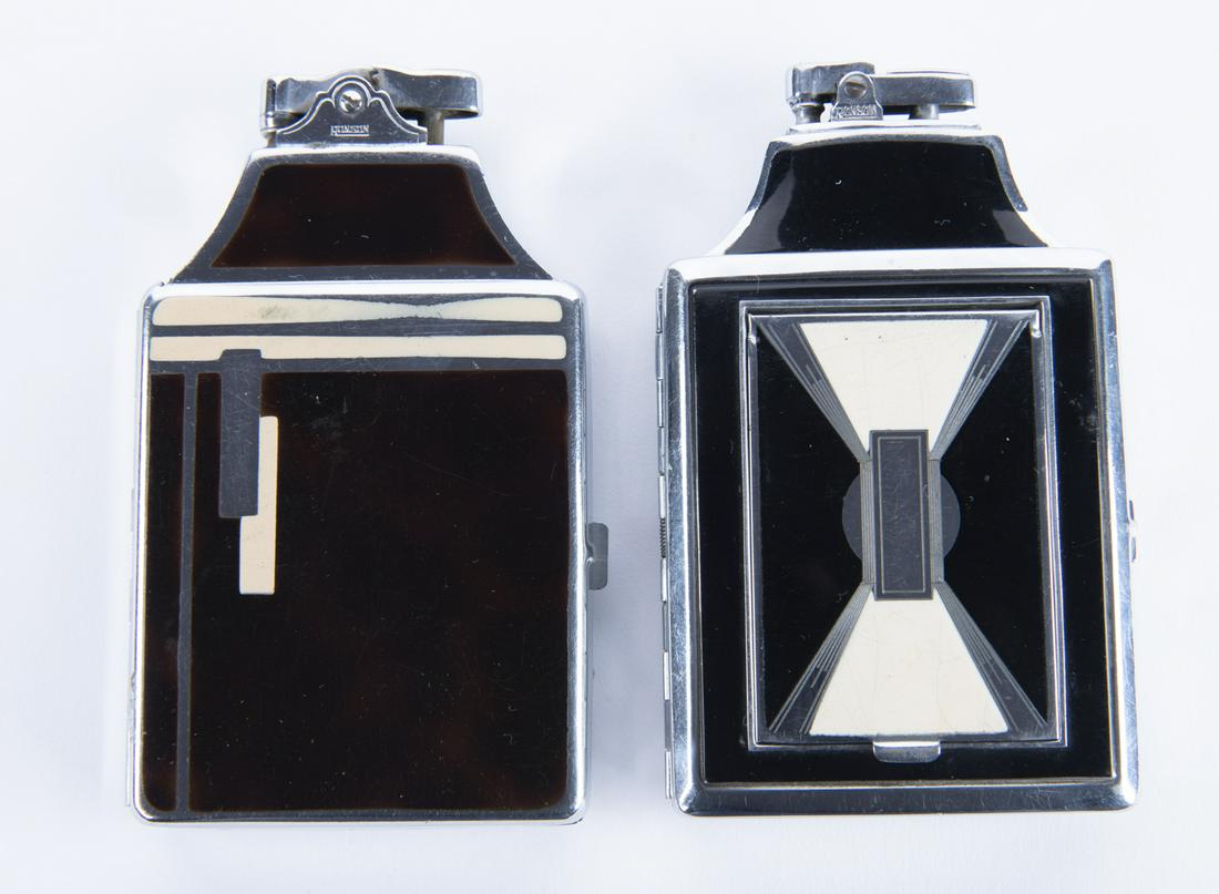 2 Vintage Enamel Art Deco Lighters (1 of 4)