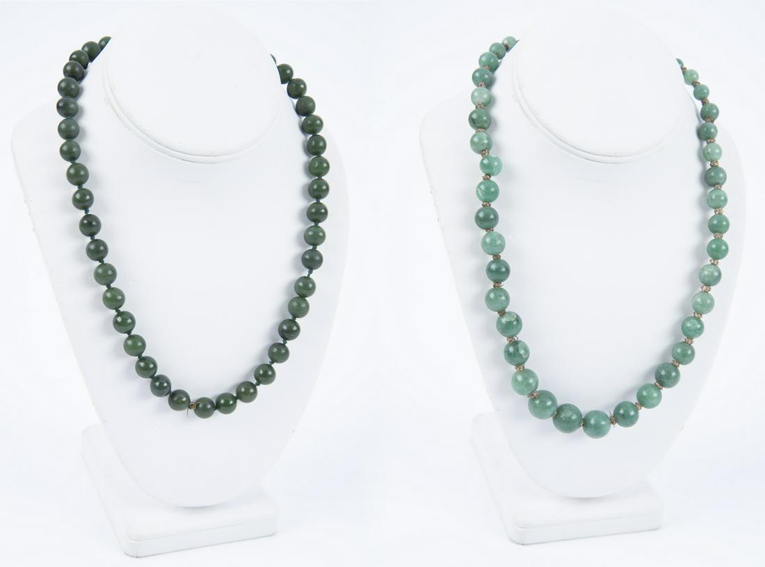 2 Jade Bead Necklaces (1 of 1)