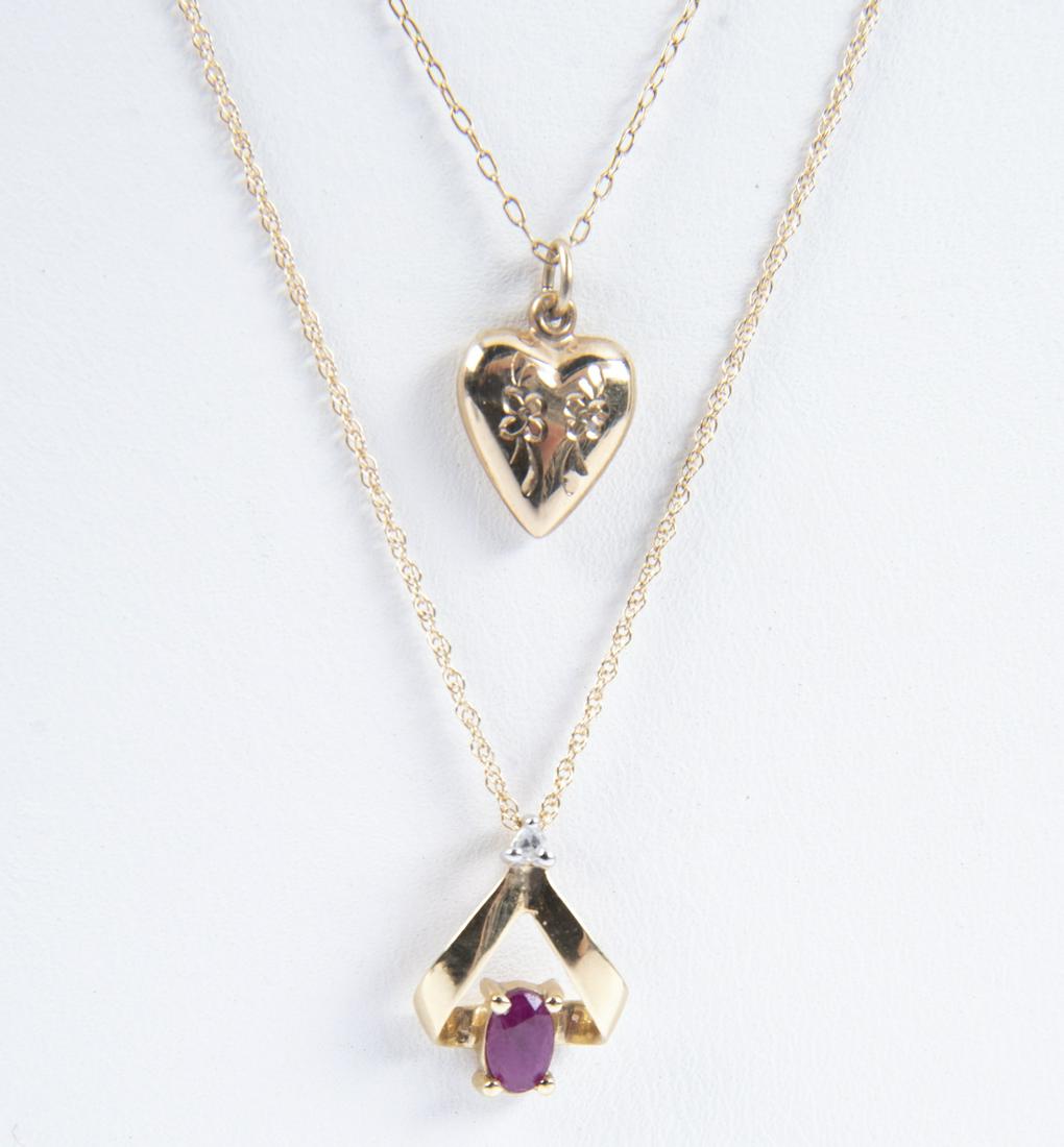 10k and 14k Necklaces incl Diamond (1 of 2)