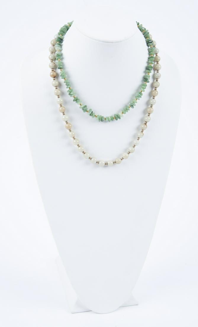 2 Jade Bead Necklaces (1 of 1)