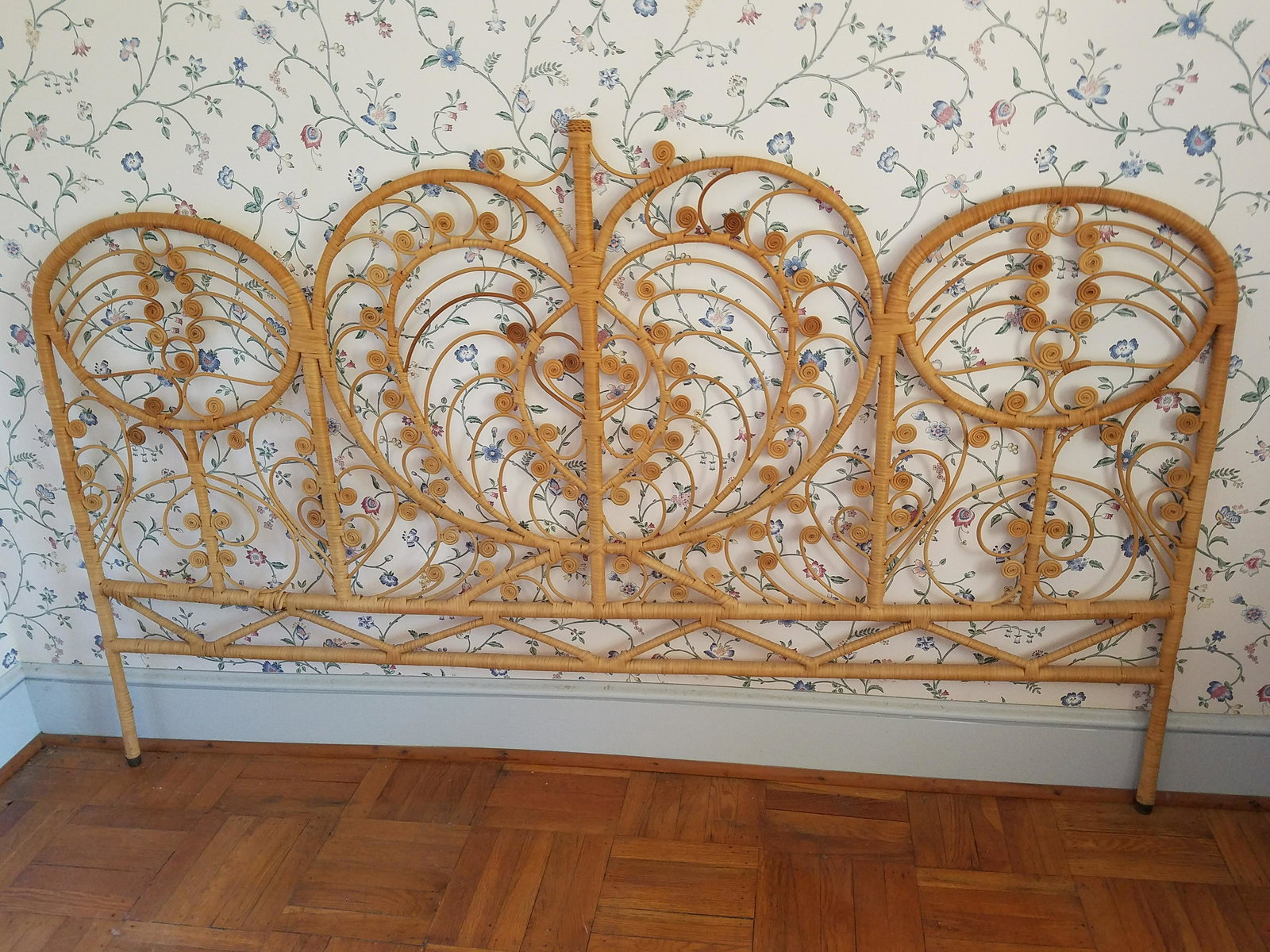 Wicker Open Work Headboard (1 of 1)