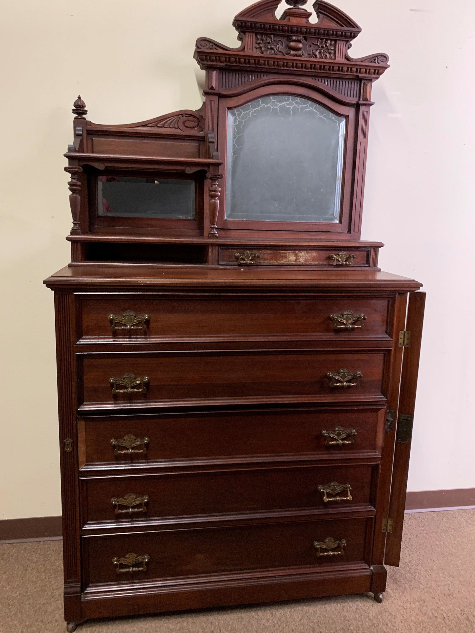 Victorian Side Lock Butlers Chest (1 of 11)