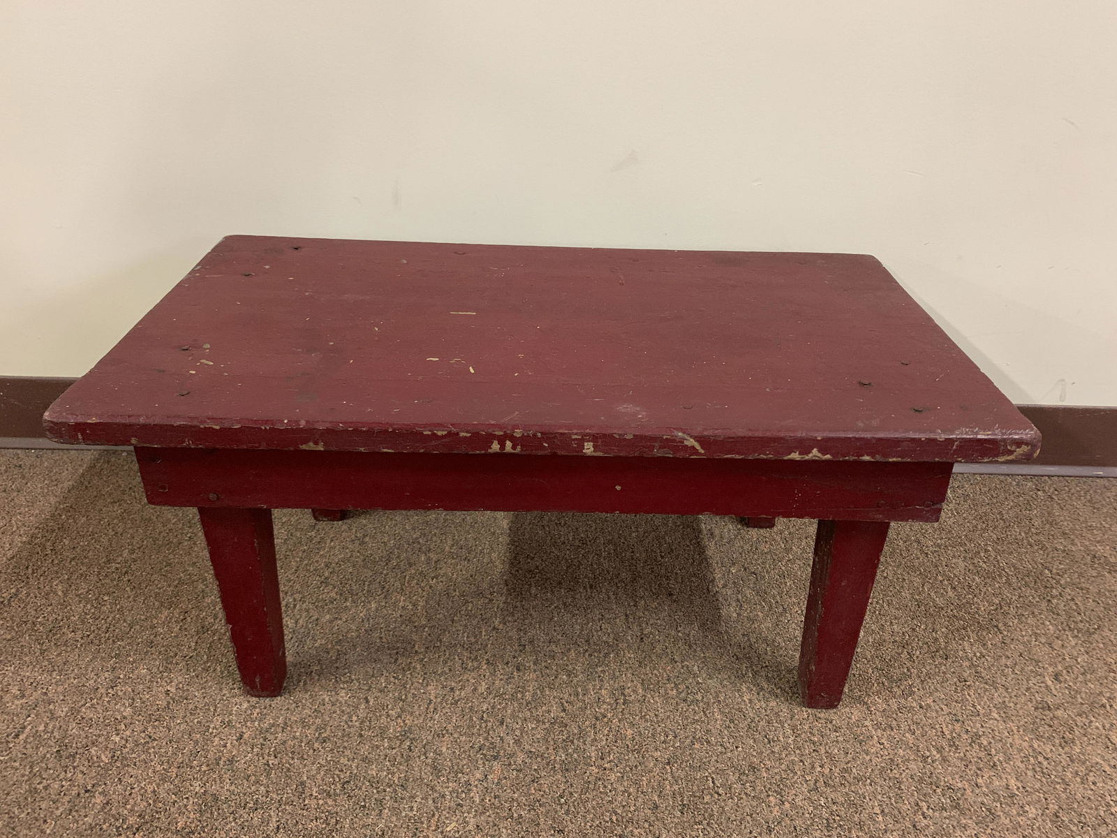 Primitive Red Stool (1 of 5)