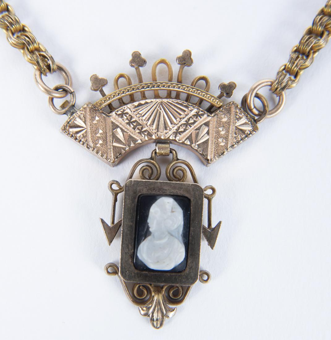 Vintage Gold Filled Cameo Necklace (1 of 2)
