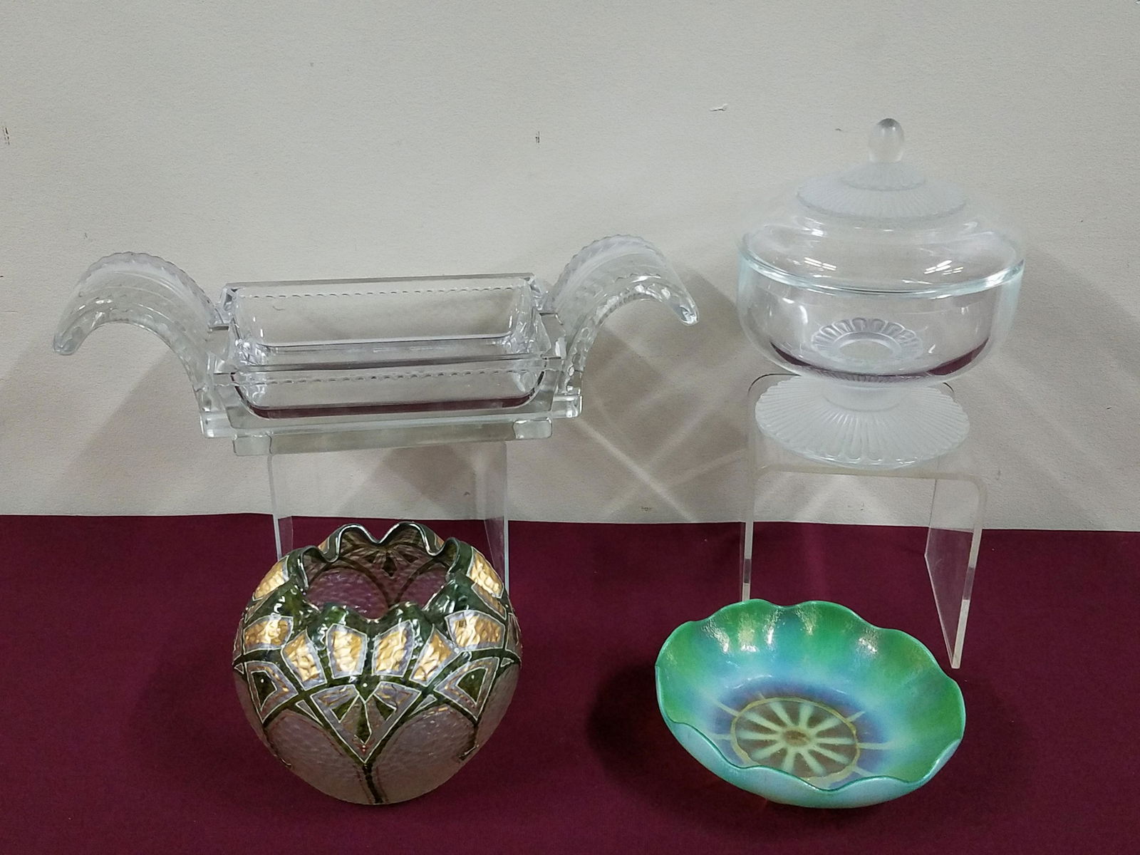 4 P s Glass incl Hand Blown Rose Bowl (1 of 7)