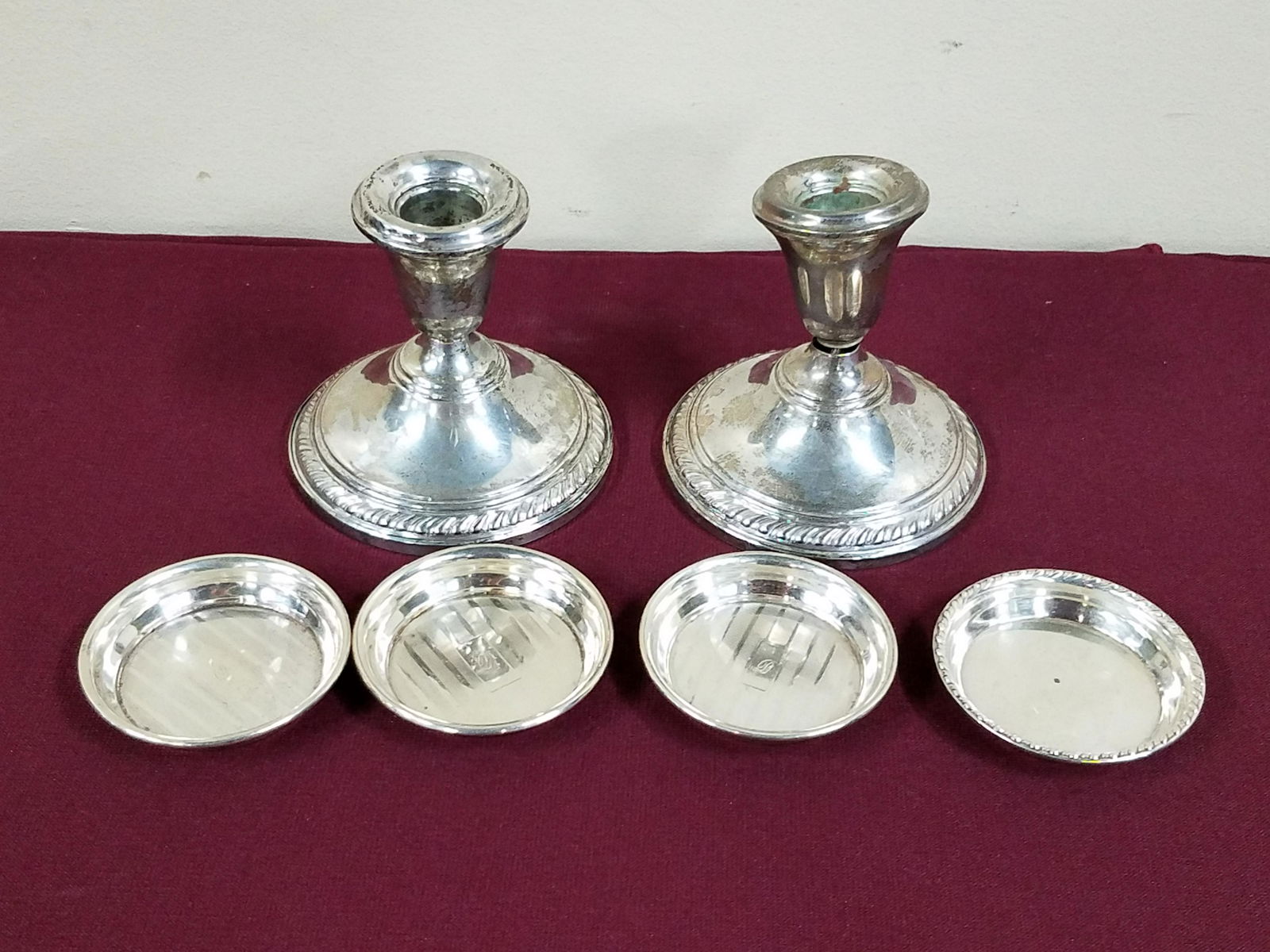 6 Pcs incl Sterling Coasters and Sterling Weighted (1 of 4)