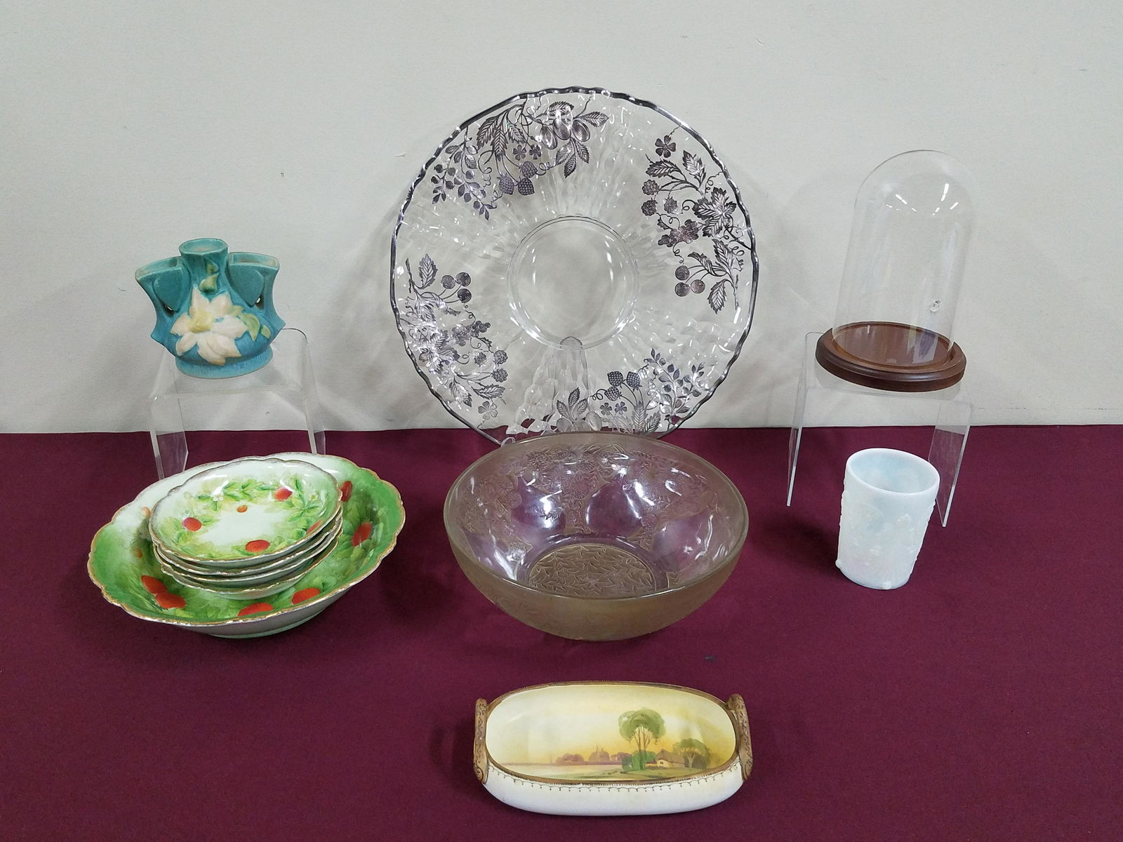 11 Pcs Glass and Ceramics incl. Roseville (1 of 8)