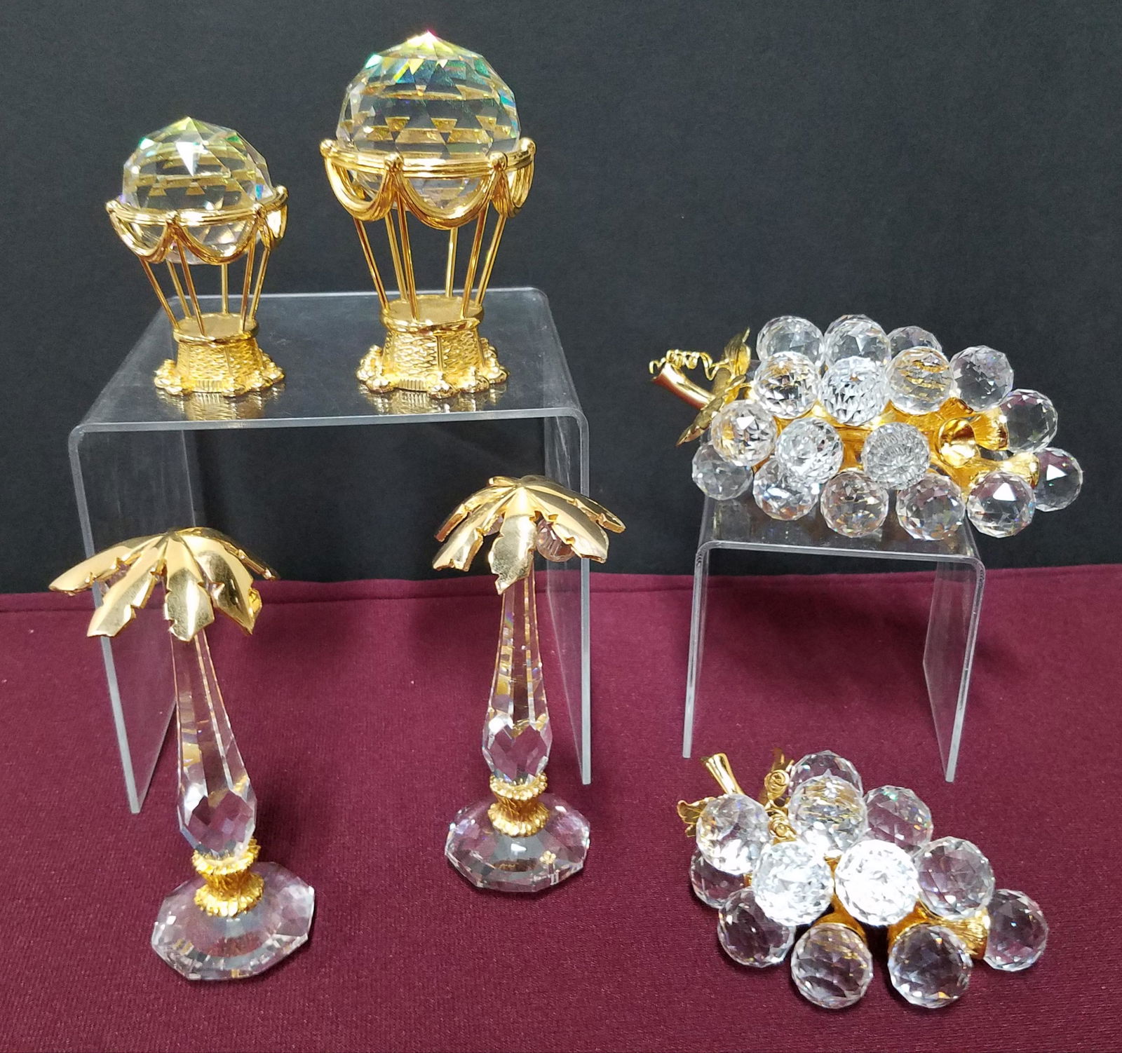 6 Pcs Swarovski Hot Air Balloons and Palm Trees (1 of 2)