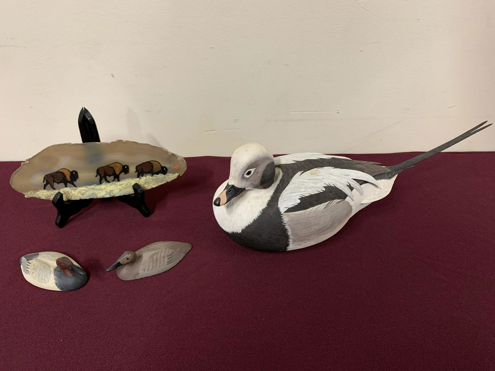 4 Pcs Decoys and Painting on Stone (1 of 6)