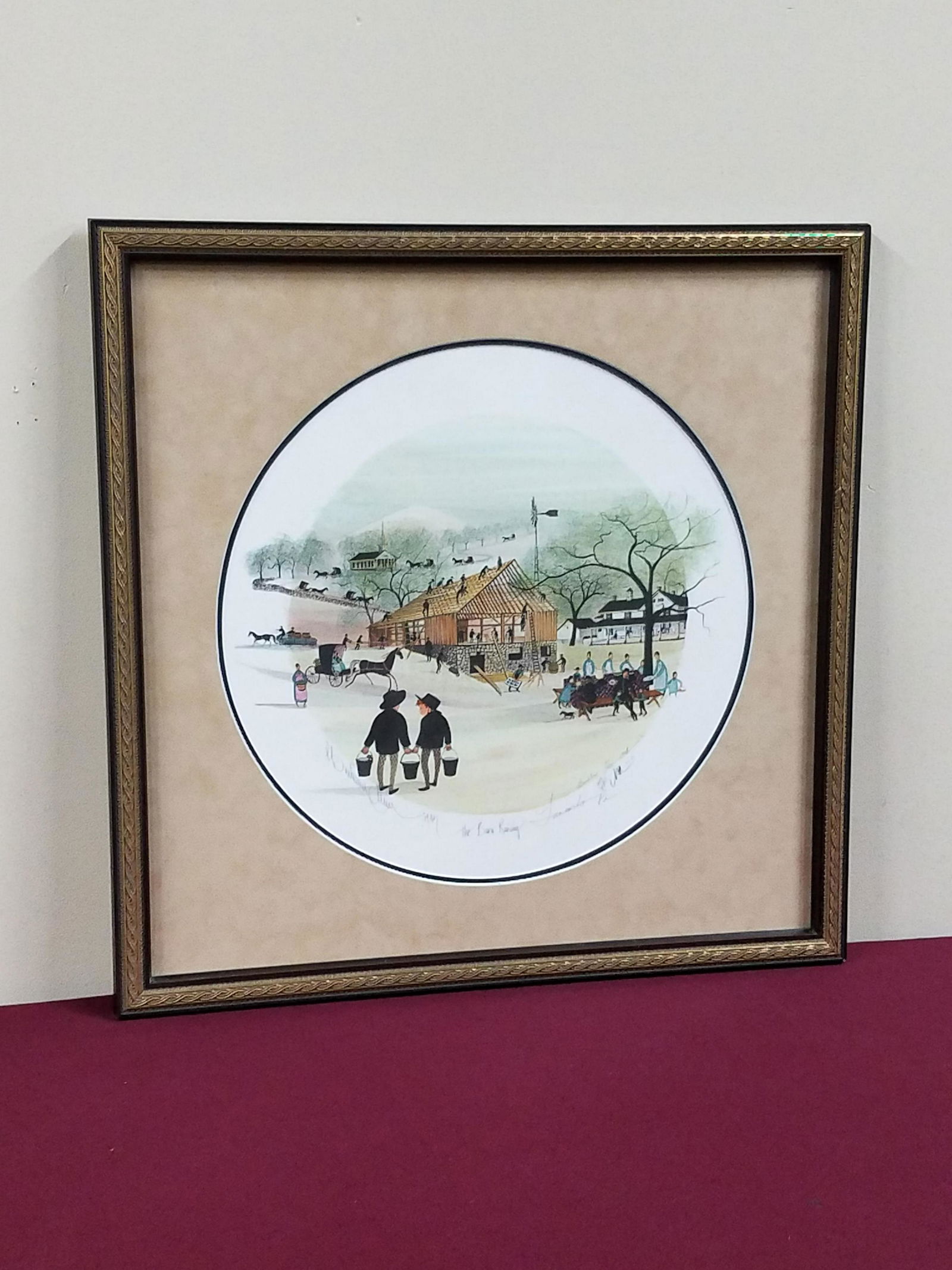 P. Buckley Moss "The Barn Raising" Print (1 of 2)