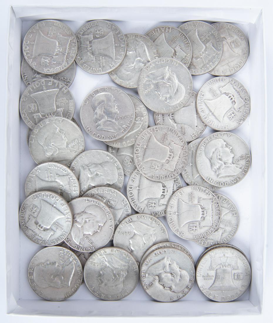 35 Franklin Half Dollars (1 of 2)