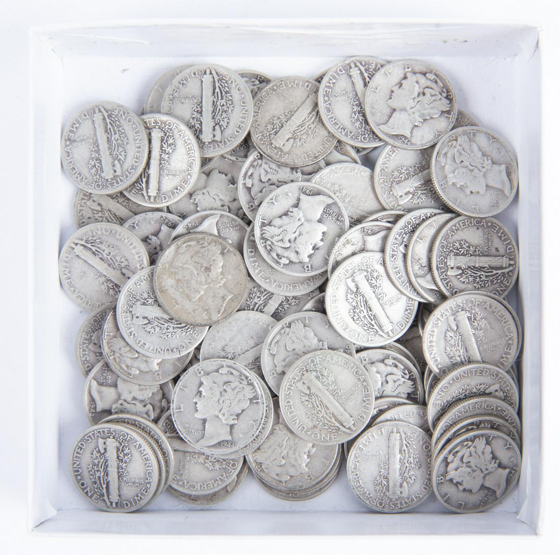 70 Mercury Dimes 1941-1945 (1 of 2)