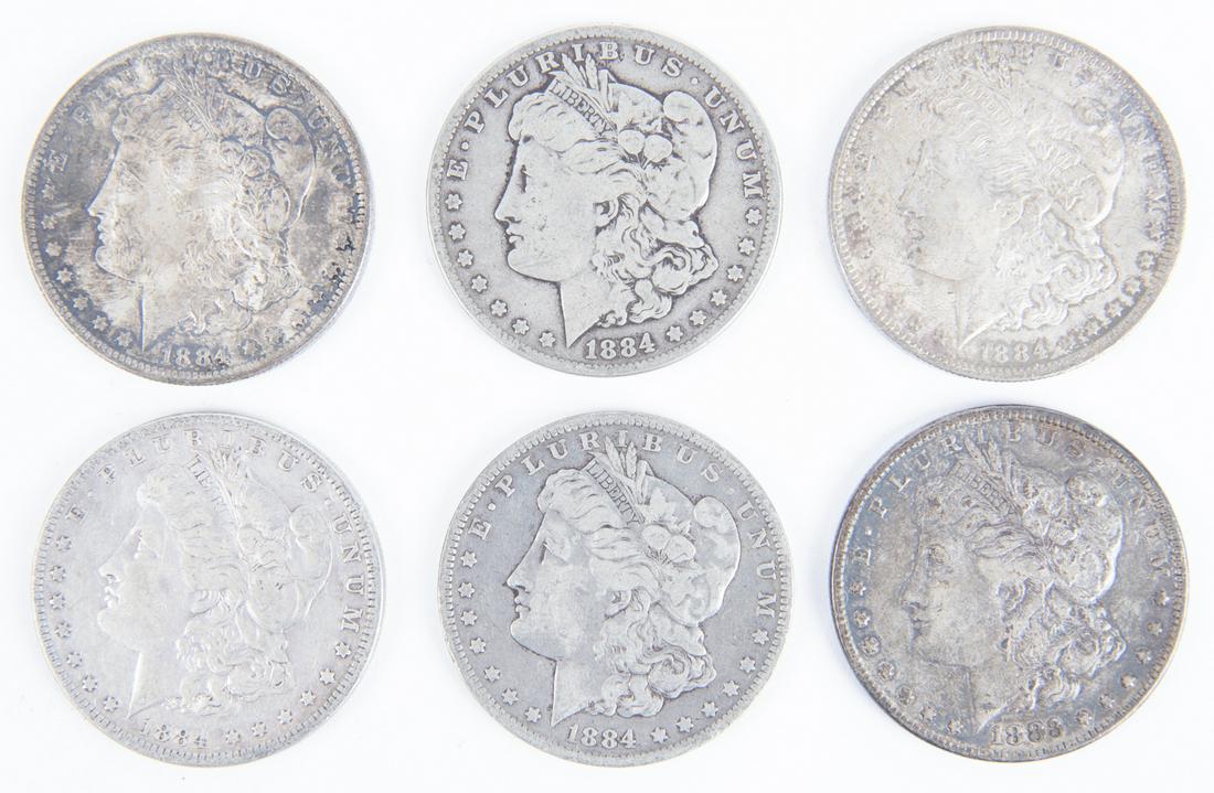 6 Morgan Silver Dollars (1 of 2)