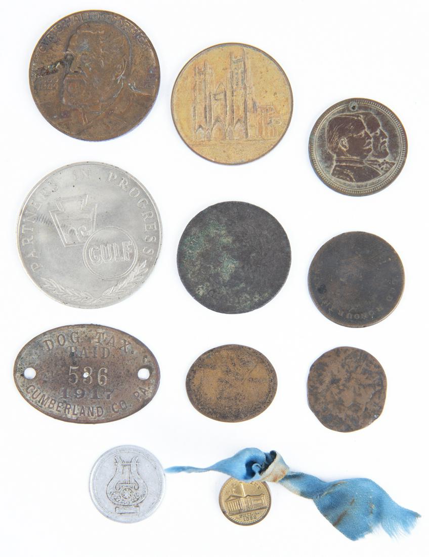 11 Pcs Misc. US Tokens, Medals, Coins (1 of 2)