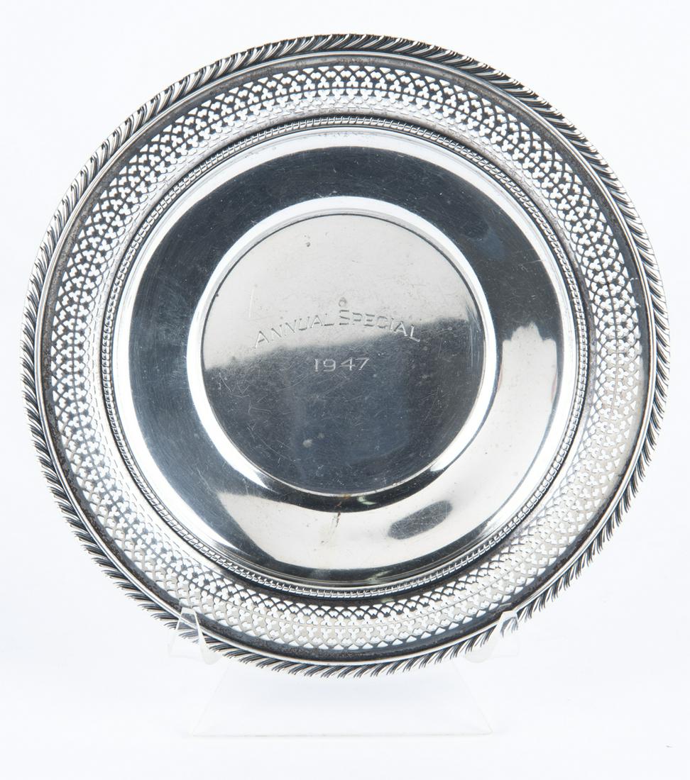 Sterling Gorham Plate with Reticulated Rim (1 of 3)