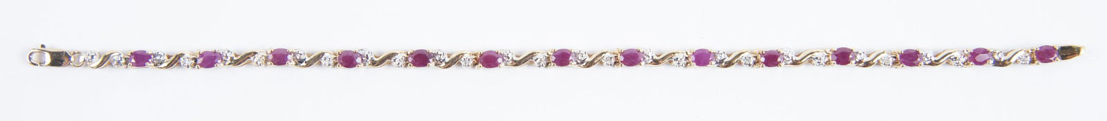 14k Diamond and Ruby Bracelet (1 of 2)