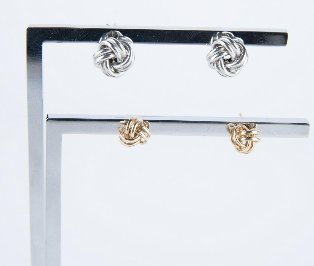 2 Pairs 14k Love Knot Earrings (1 of 1)