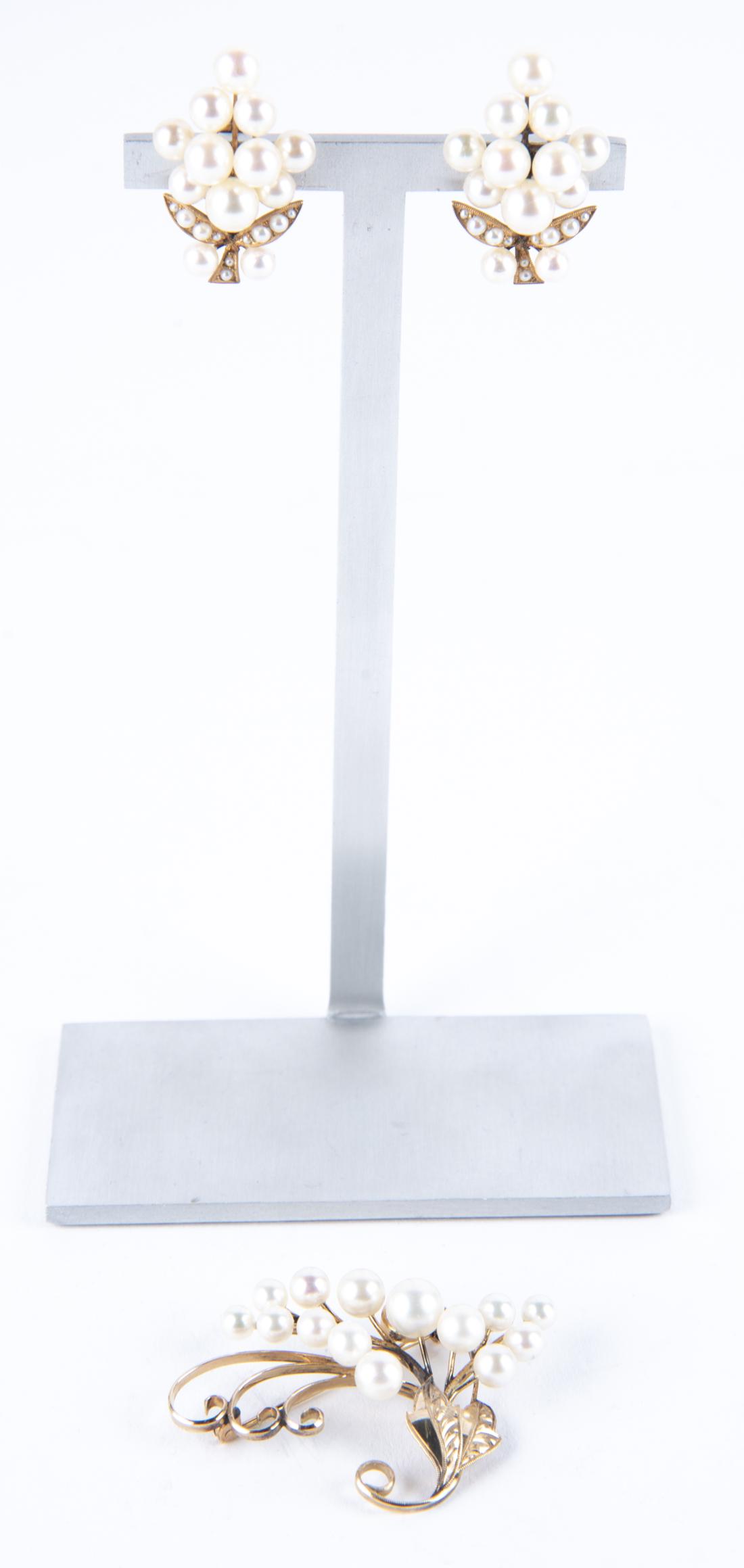 14k and 18k Pearl Pendant and Earrings (1 of 3)