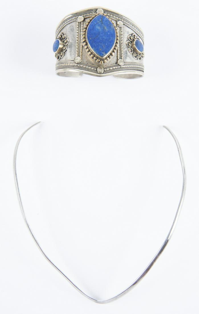Silver Bracelet and Collar Necklace (1 of 1)