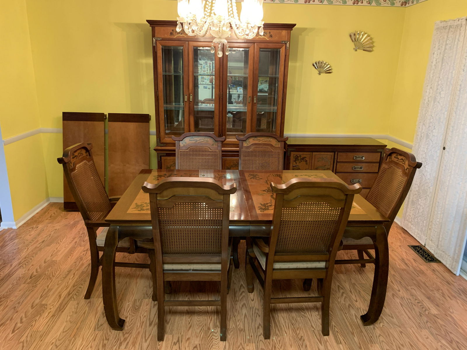 9 Pc Asian Dining Set with Inlay (1 of 12)