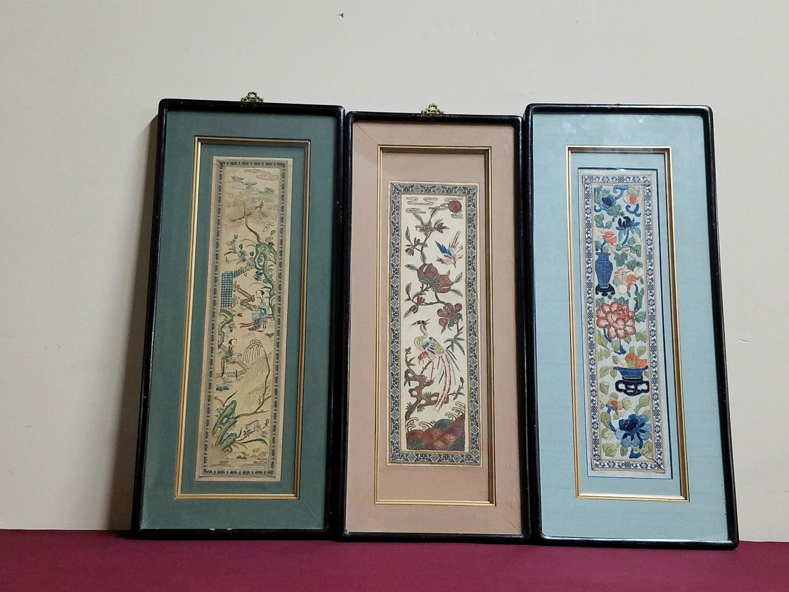 3 Framed Chinese Textiles (1 of 5)