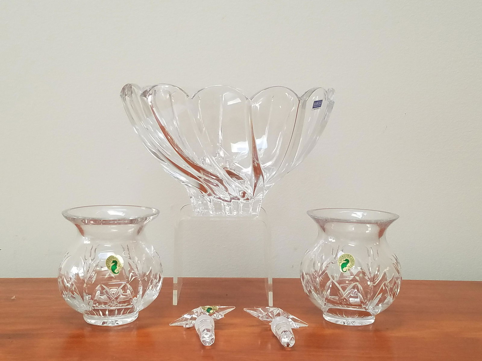 5 Pcs Waterford incl. Bowl, Vases and Stoppers (1 of 4)