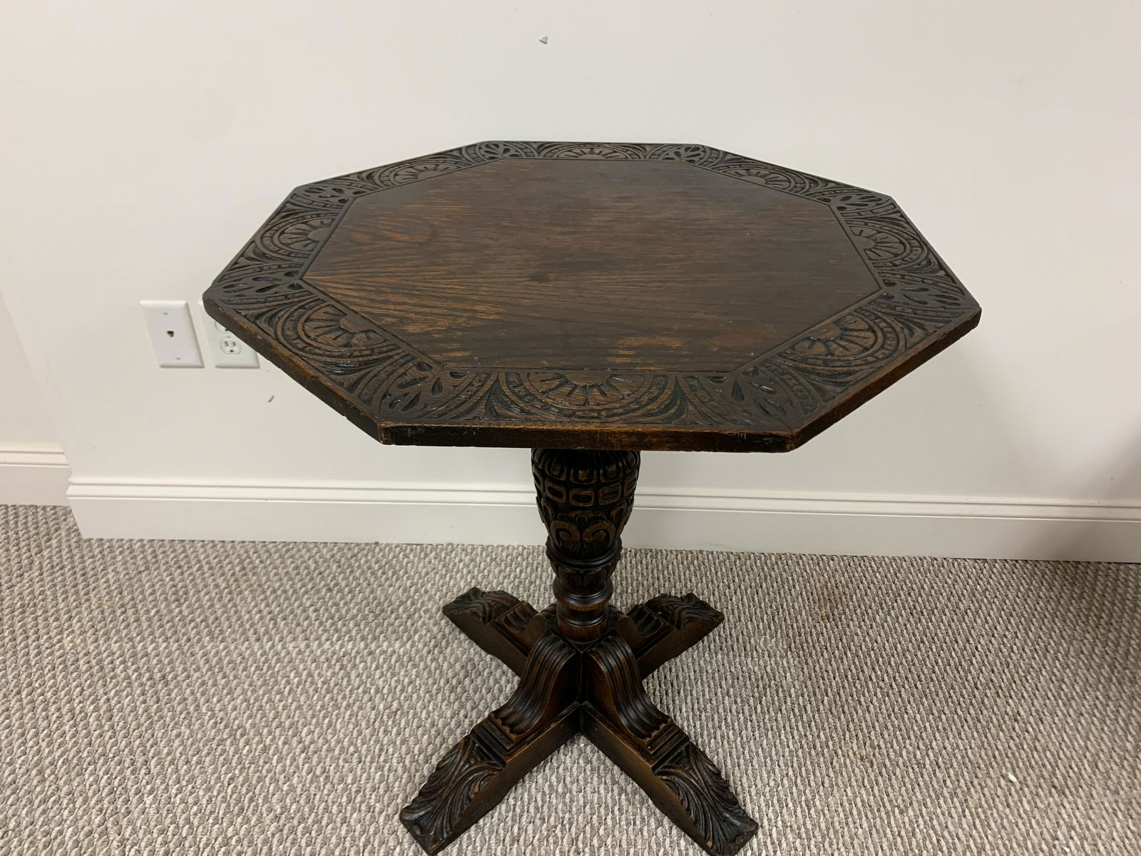 Carved Octagon Table (1 of 4)