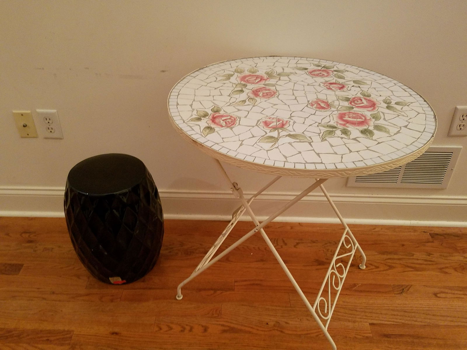 Mosaic Table and Garden Seat (1 of 2)