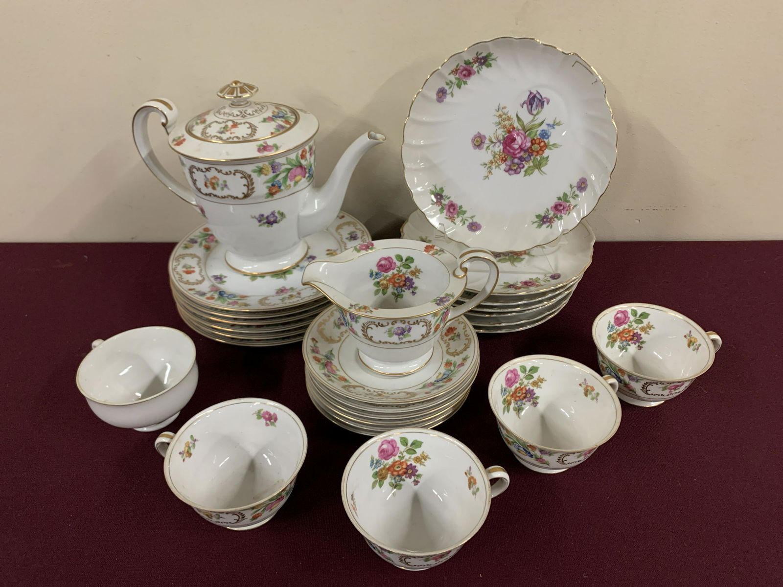 26 Pc Rose China Tea Set (1 of 2)