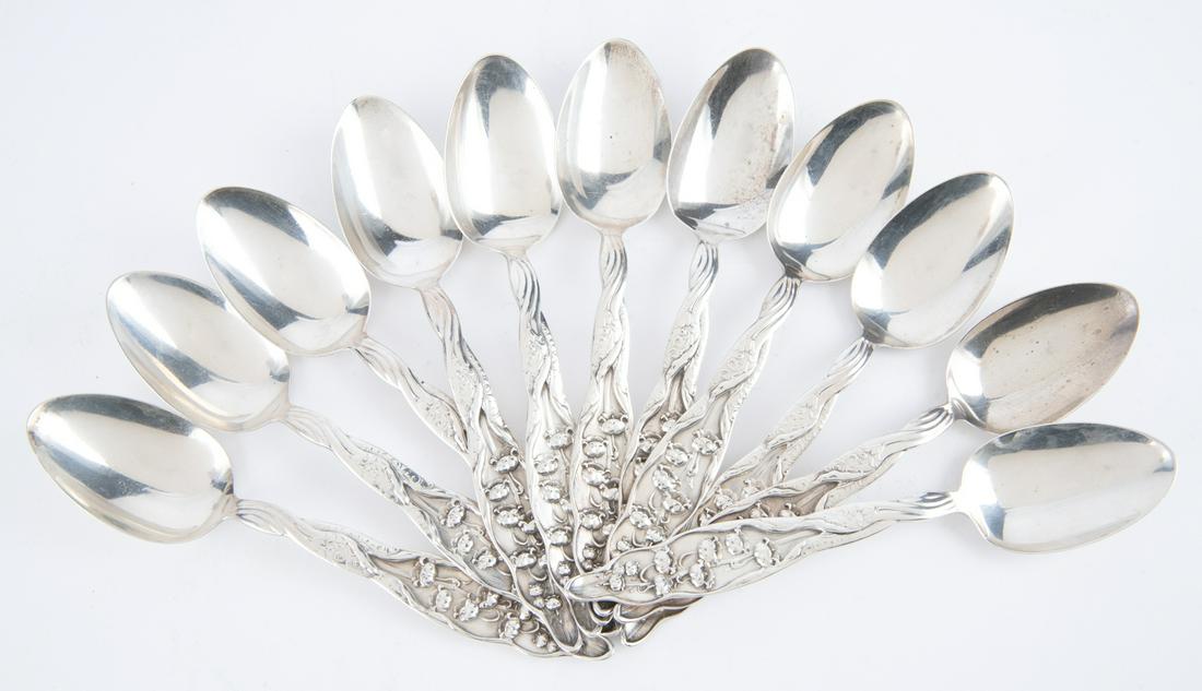 11 Sterling Whiting Lily of the Valley Teaspoons (1 of 4)