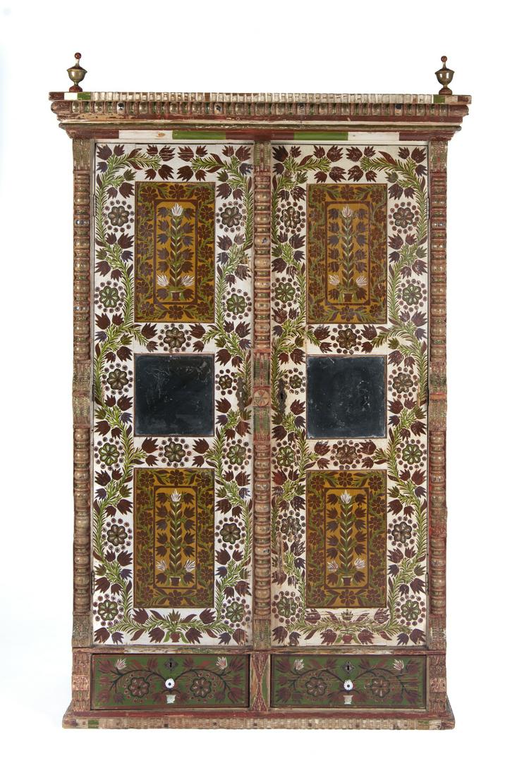 Scandinavian Painted Folk Art Wardrobe (1 of 9)