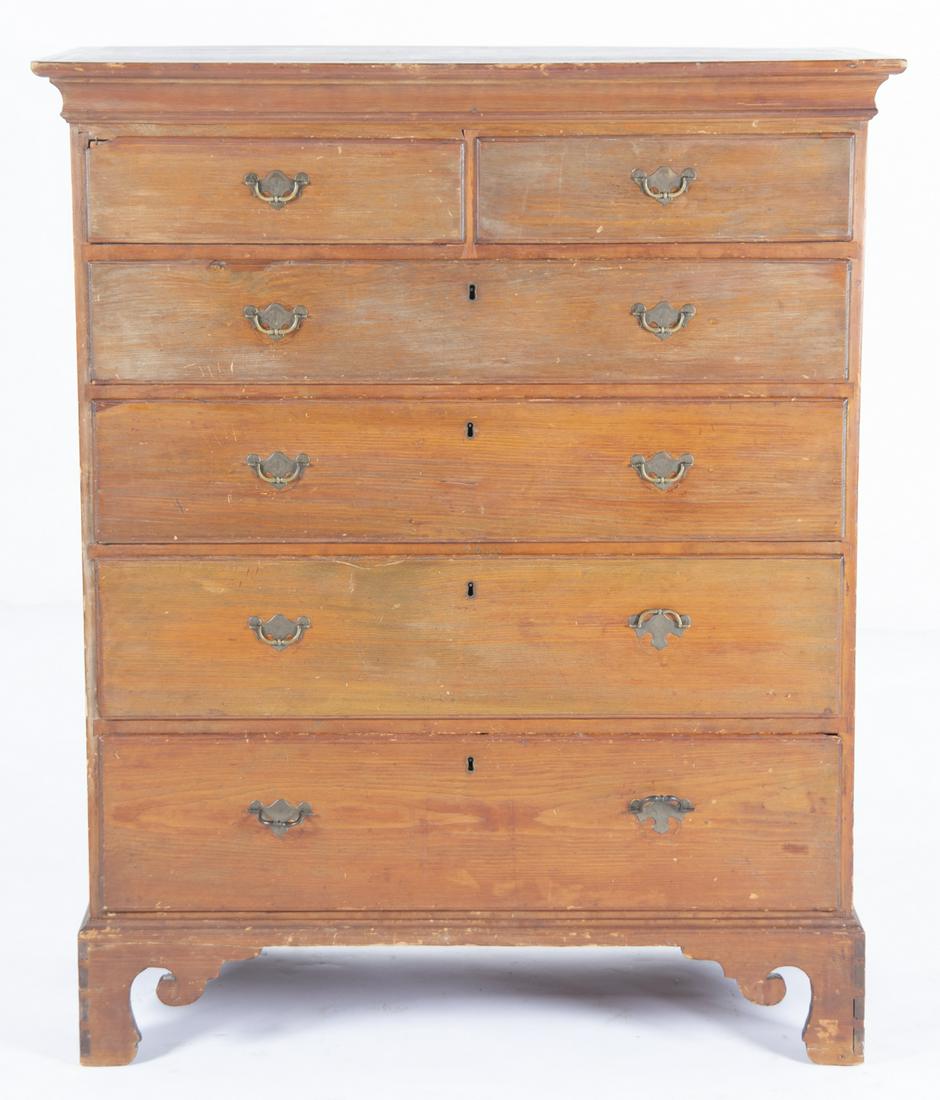 New England Chippendale High Case of Drawers (1 of 8)