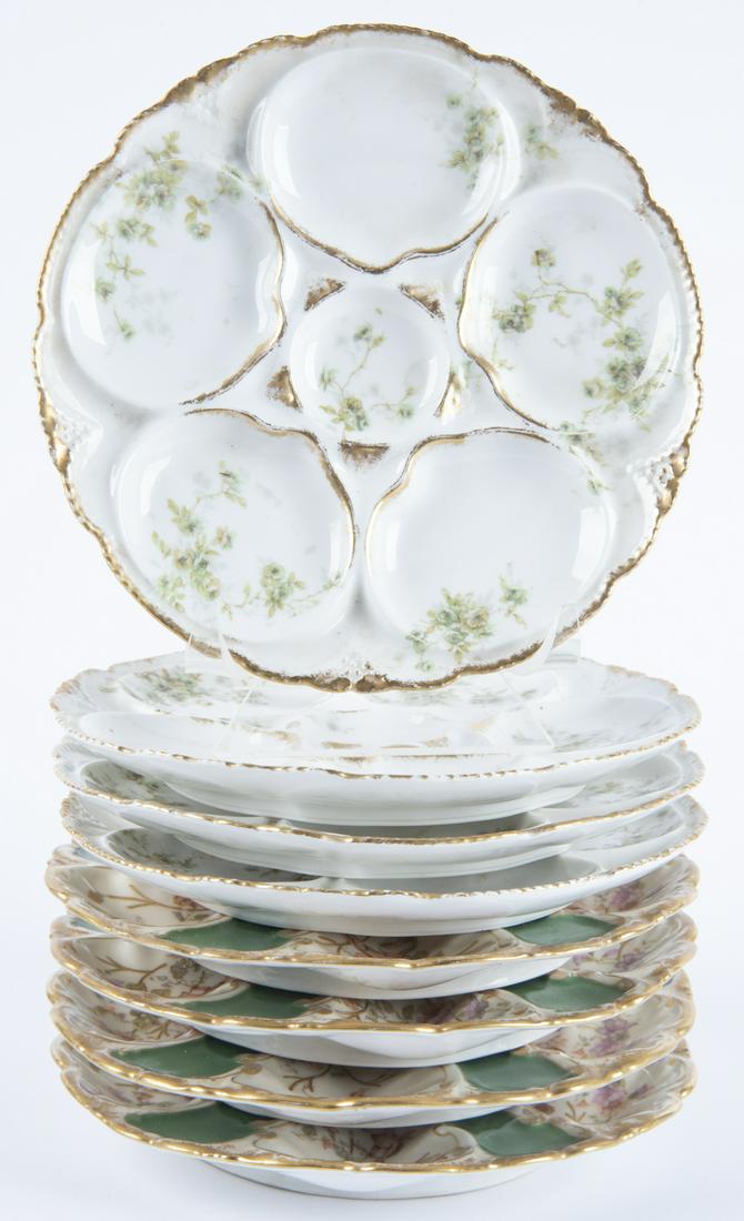 8 Limoges Porcelain Oyster Plates (1 of 9)