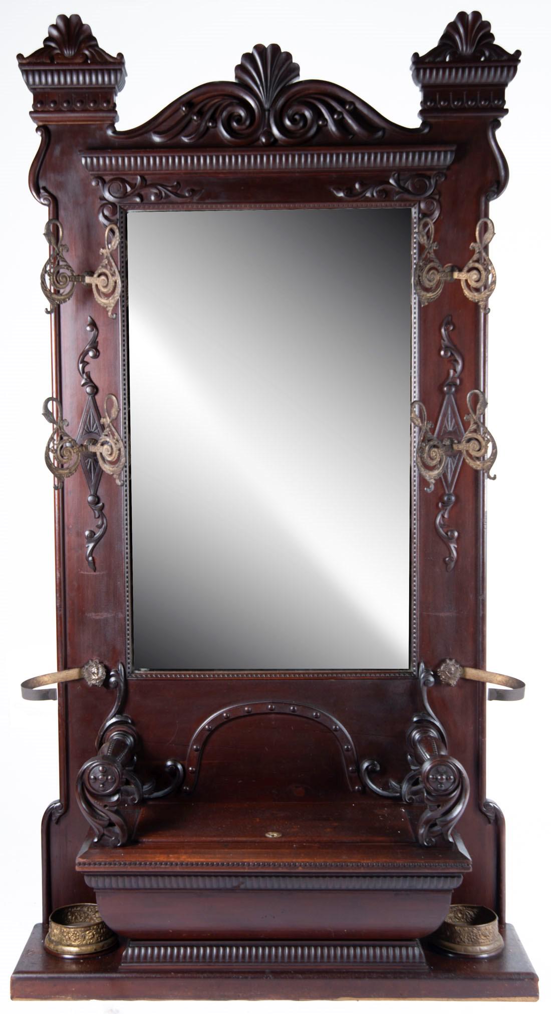 Late Victorian Oak Hall Tree (1 of 4)