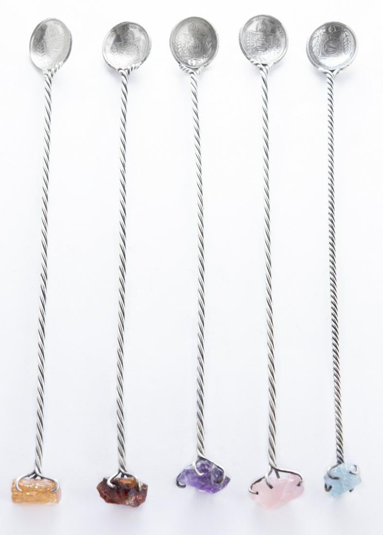 Silver Brazilian Coin Iced Tea Spoons (1 of 2)