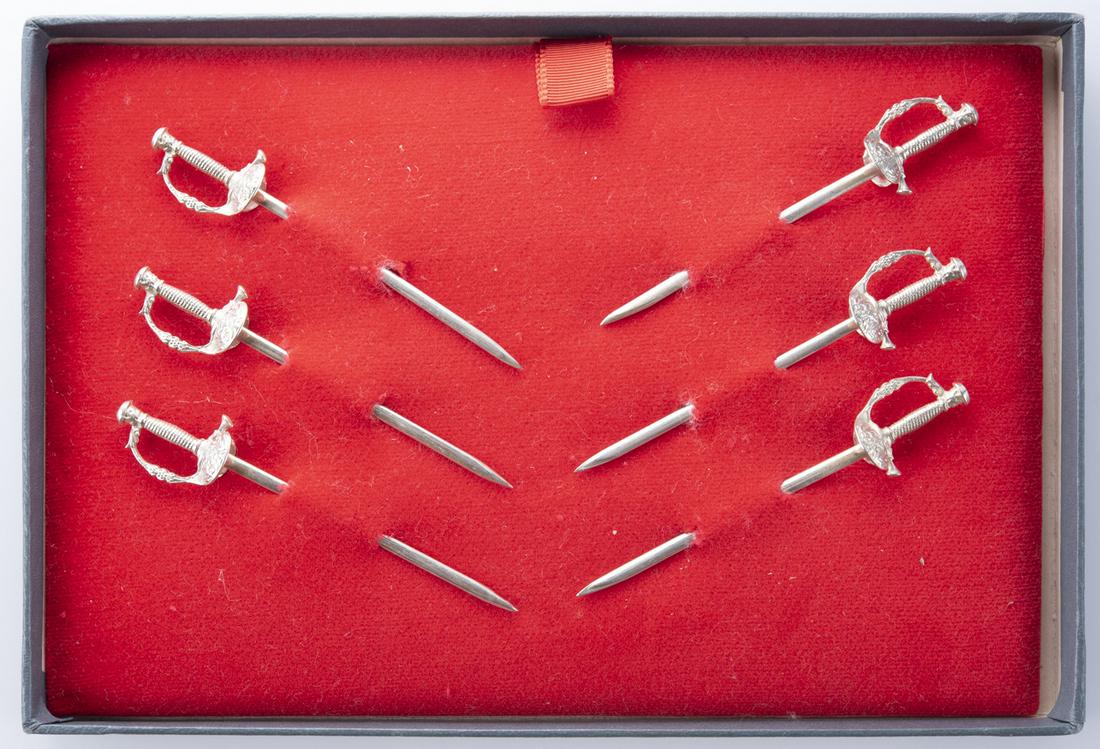 6 Silver Tiffany & Co Cocktail Sword Picks (1 of 3)