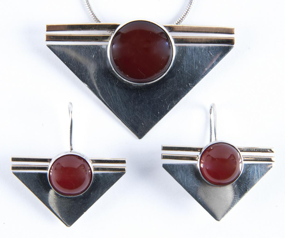 3 Pcs Sterling GF Carnelian Jewelry (1 of 3)