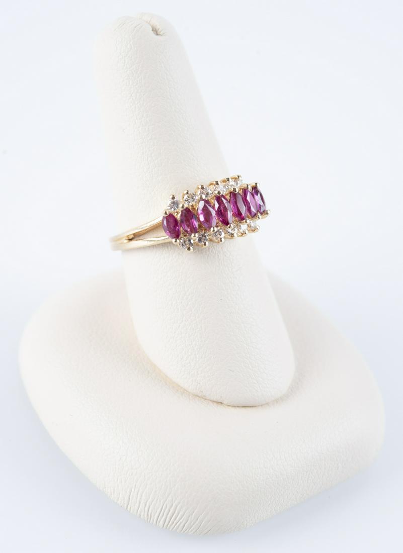 14k Ruby and .24 CTW Diamond Ring (1 of 3)