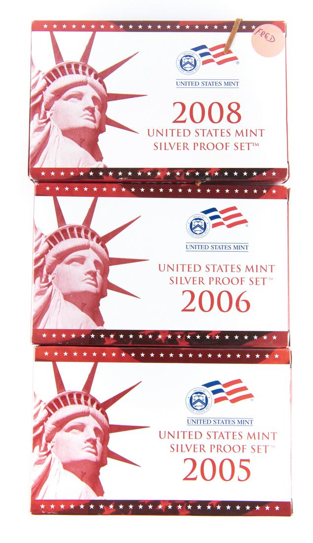 3 US Silver Proof Sets (1 of 1)