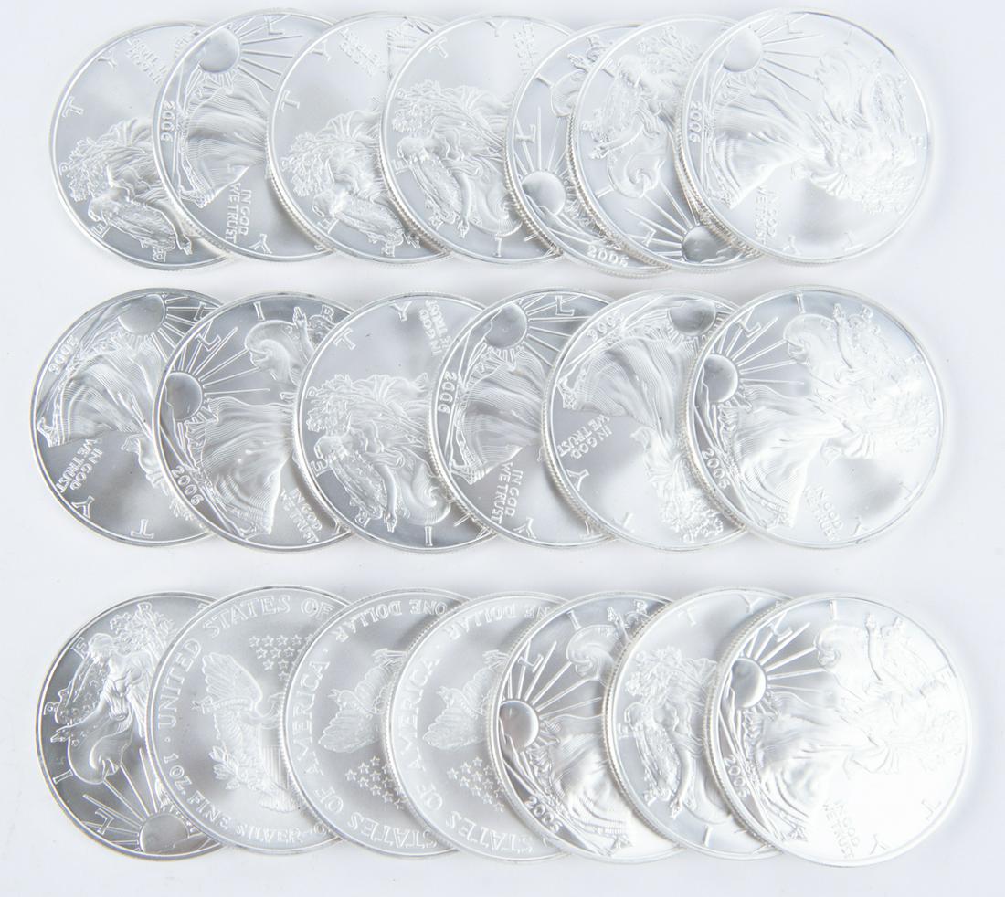 20 2006 Unc Silver Eagles (1 of 2)