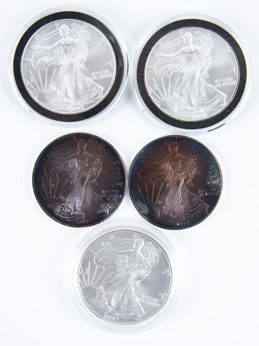 5 American Proof Silver Eagles (1 of 3)