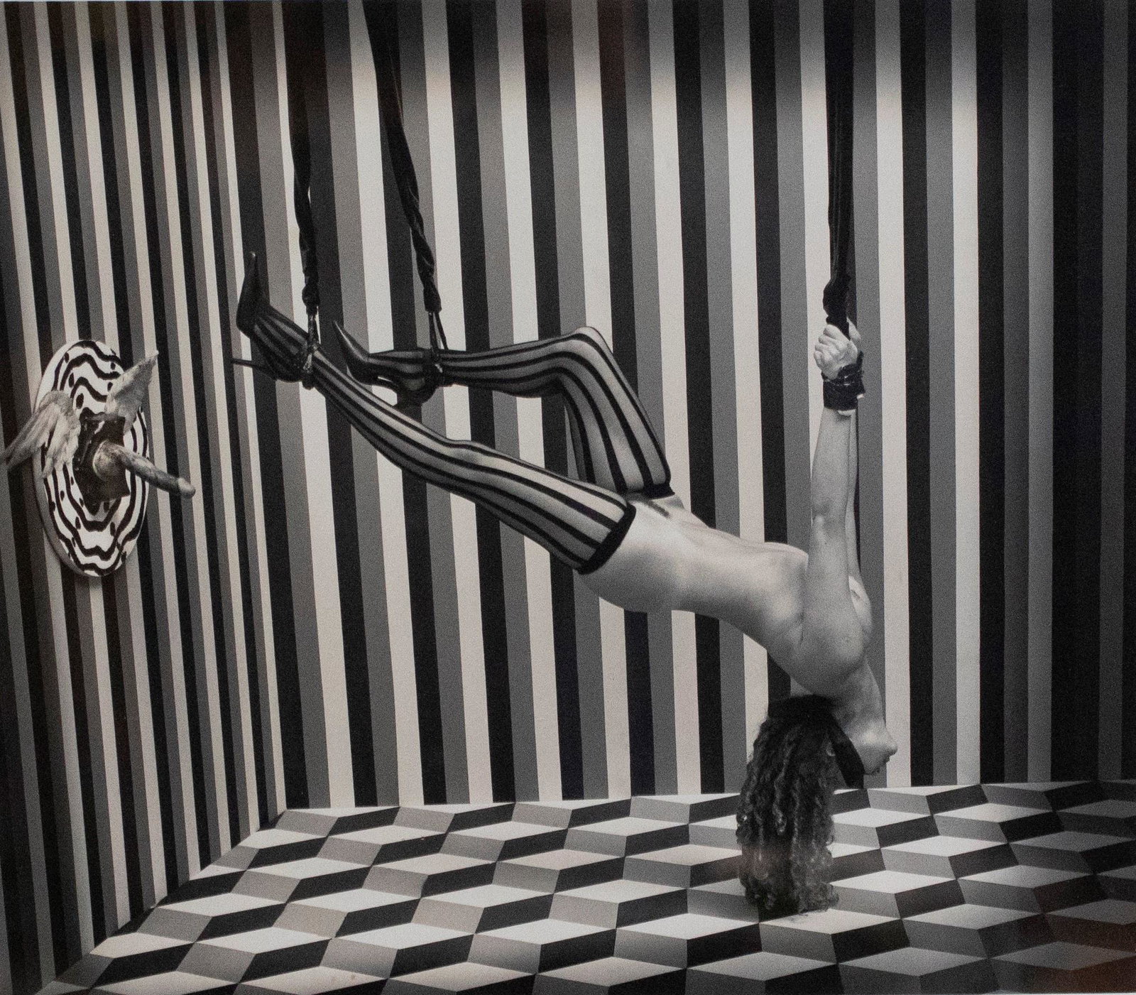 Joel-Peter Witkin (American, b. 1939): DESCRIPTION: Jean-Peter Witkin (American, b. 1939). Toned gelatin silver photograph. Cuisine of a Failed Romance, Buenos Aires. 2003. Edition 5/10. Signed, titled, dated, and numbered on verso. Matted