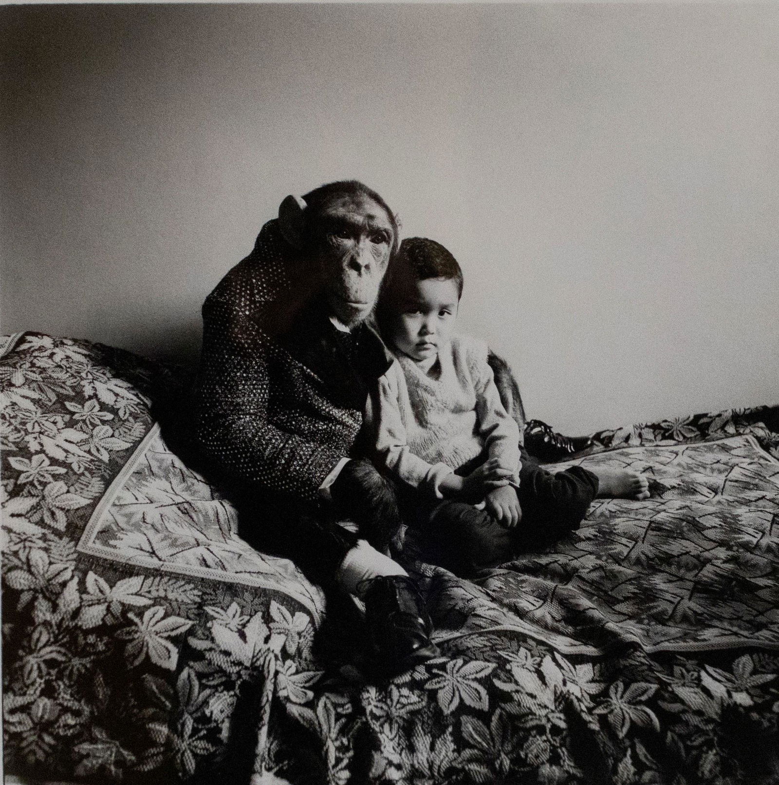 Michal Chelbin (Israeli, b. 1974): DESCRIPTION: Michal Chelbin (Israeli, b. 1974). Gelatin silver print. Mickey and Amir. 2004. Edition 9/15. From "Strangley Familiar". Signed, numbered, titled, and dated in pencil on verso. Matted in