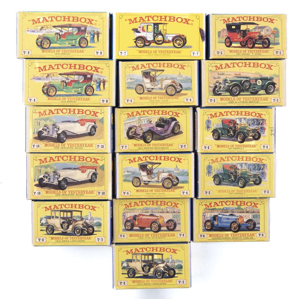 16 Matchbox Models of Yesteryear Vehicles in OB (1 of 2)