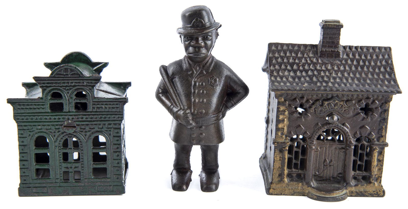 Three Cast Iron Still Banks (1 of 4)