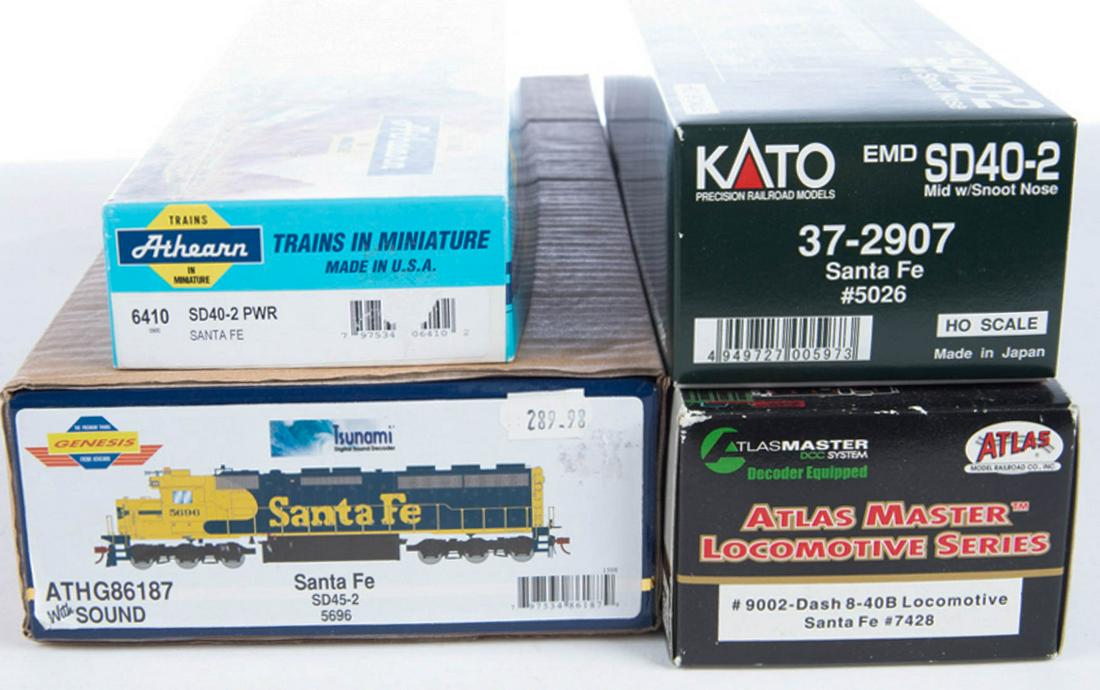 4 HO Santa Fe Freight Schemes SD45-2 DCC LOK Sound (1 of 2)