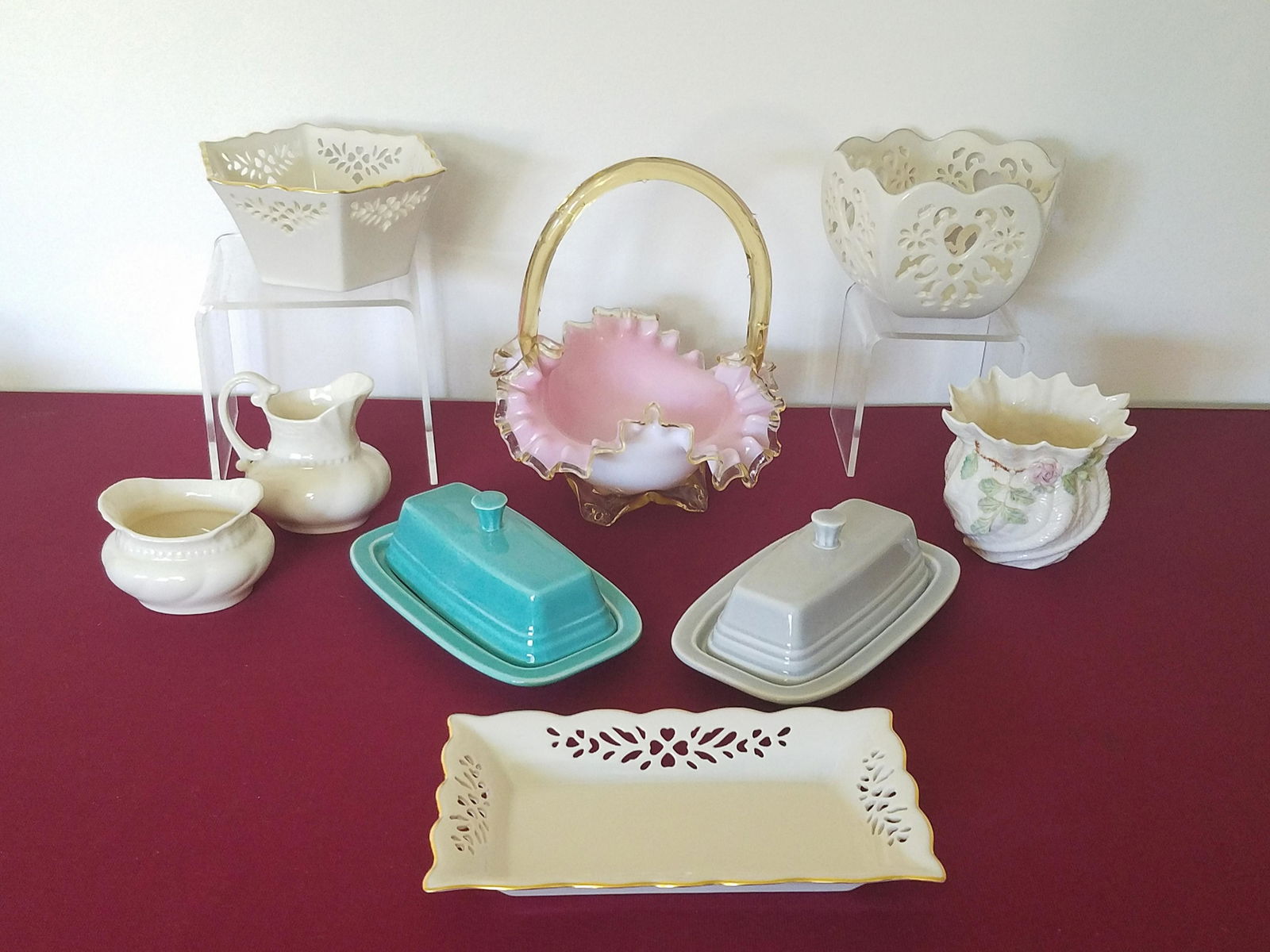 9 Pcs incl. Belleek, Fiestaware, Lenox (1 of 8)