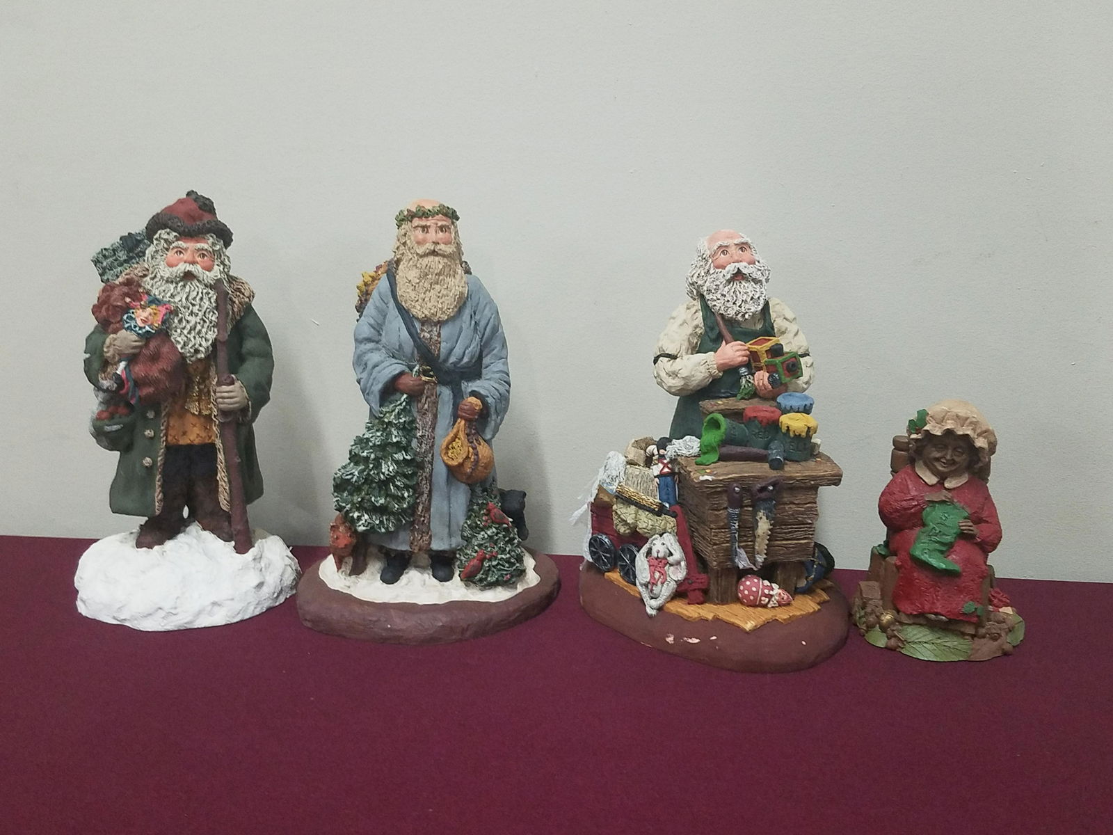3 June McKenna and 1 Tom Clark Santa Figurines (1 of 4)
