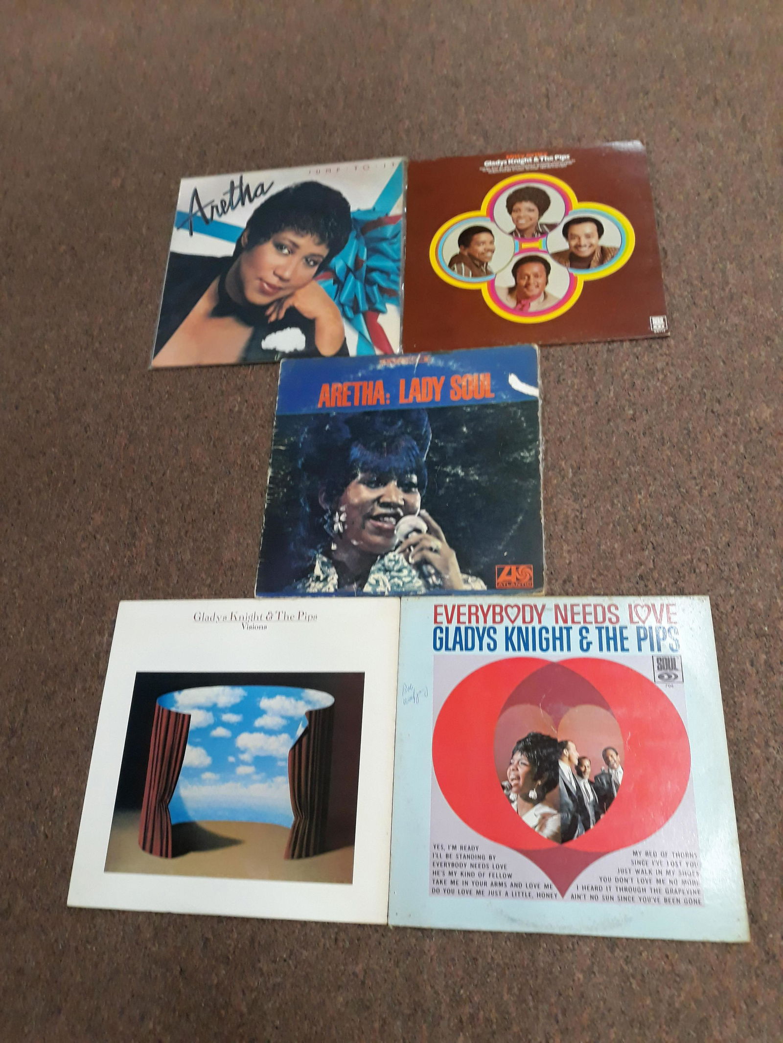 5 Records Incl Aretha and Gladys Knights (1 of 1)