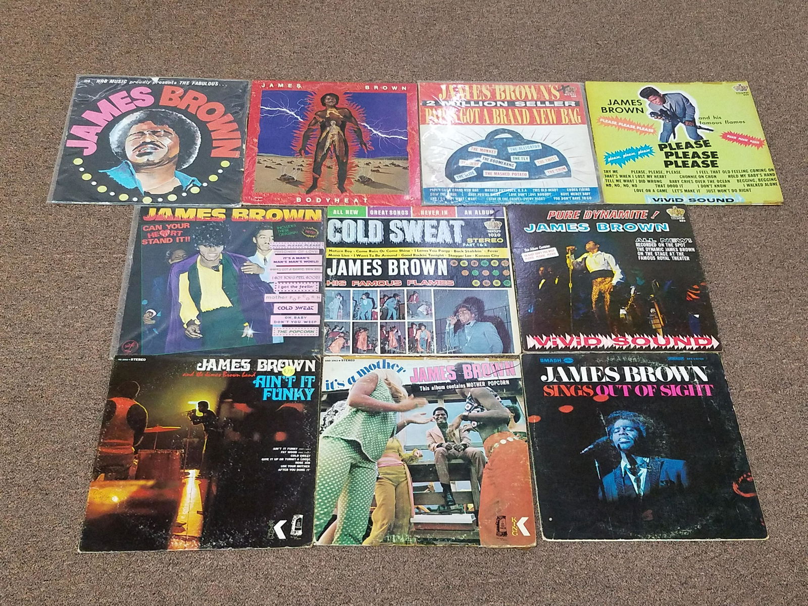 10 James Brown Record Albums (1 of 1)